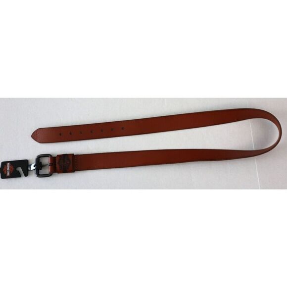 Harley-Davidson BMM040 Men's Sz XL (42/44) Cognac Brown Genuine Leather Belt - Picture 9 of 9